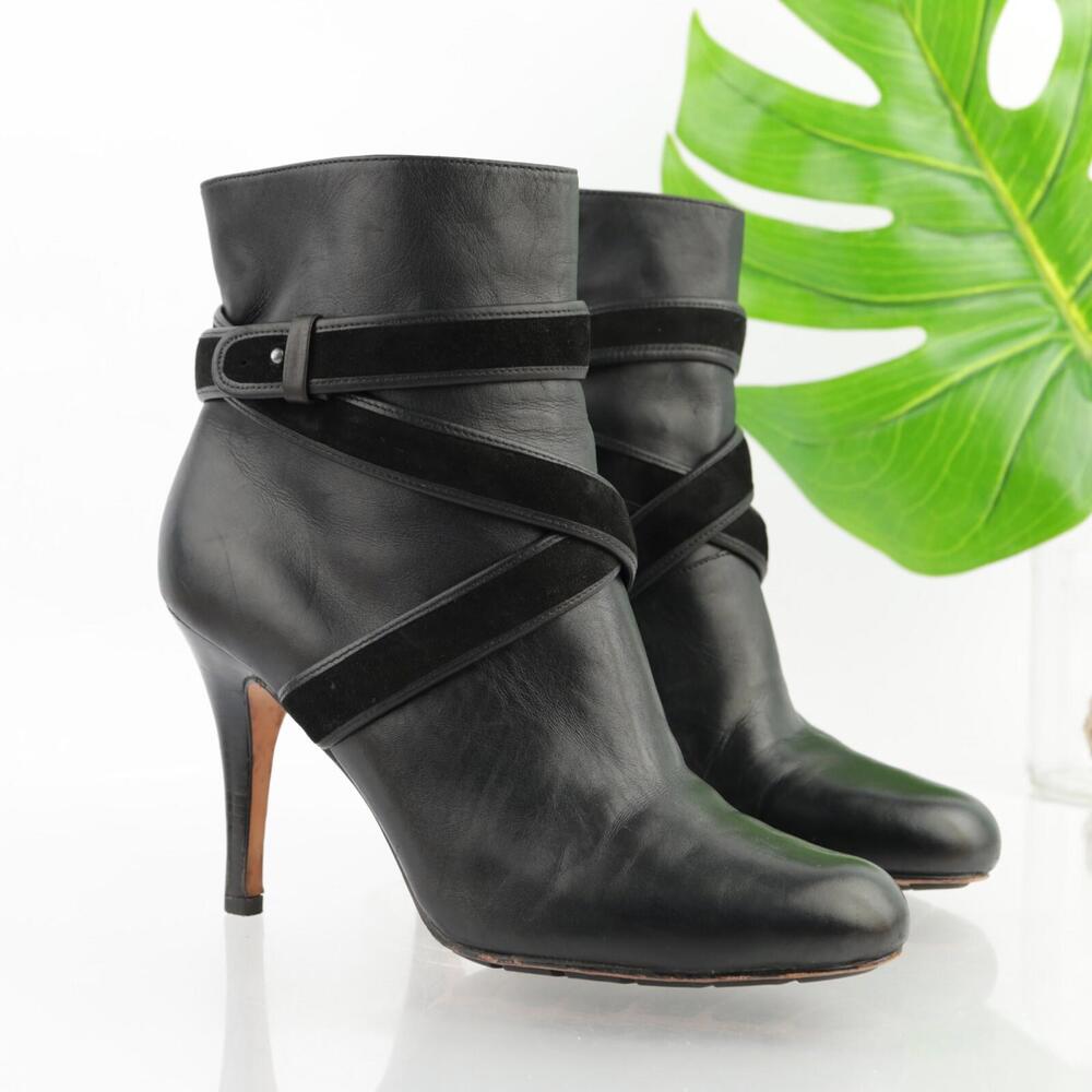 Cole Haan Womens Air Talia Boots Size 9.5 Black Leather High Heel Elegant Bootie